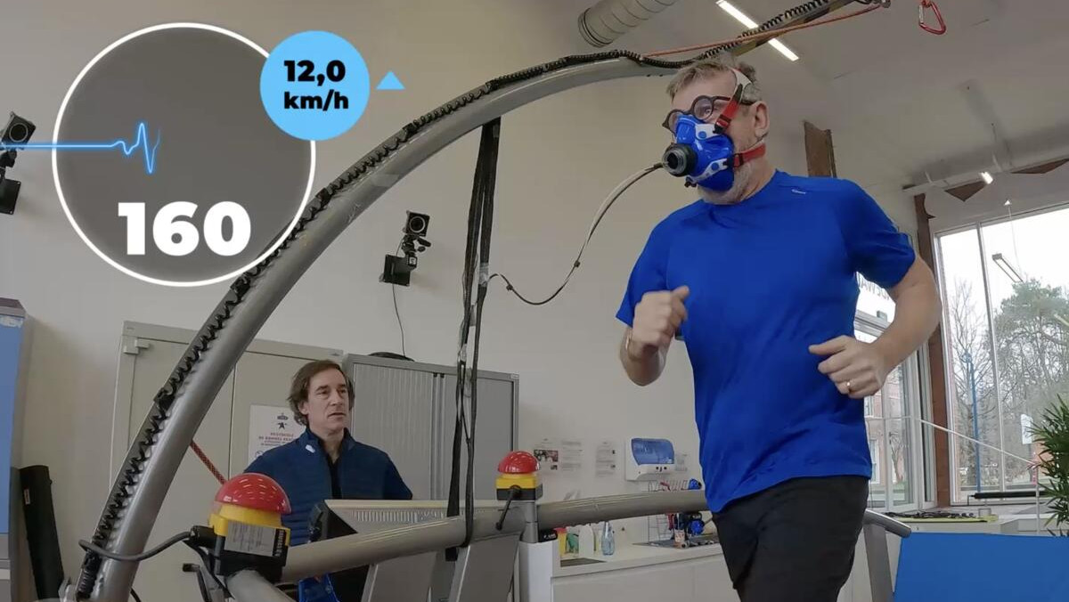 Jamy Gourmaud faisant un test d'effort
